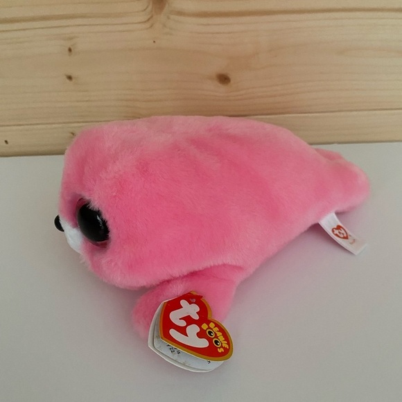 PIERRE the Pink Seal 8" TY Beanie Boos Plush Collectible - Picture 2 of 7